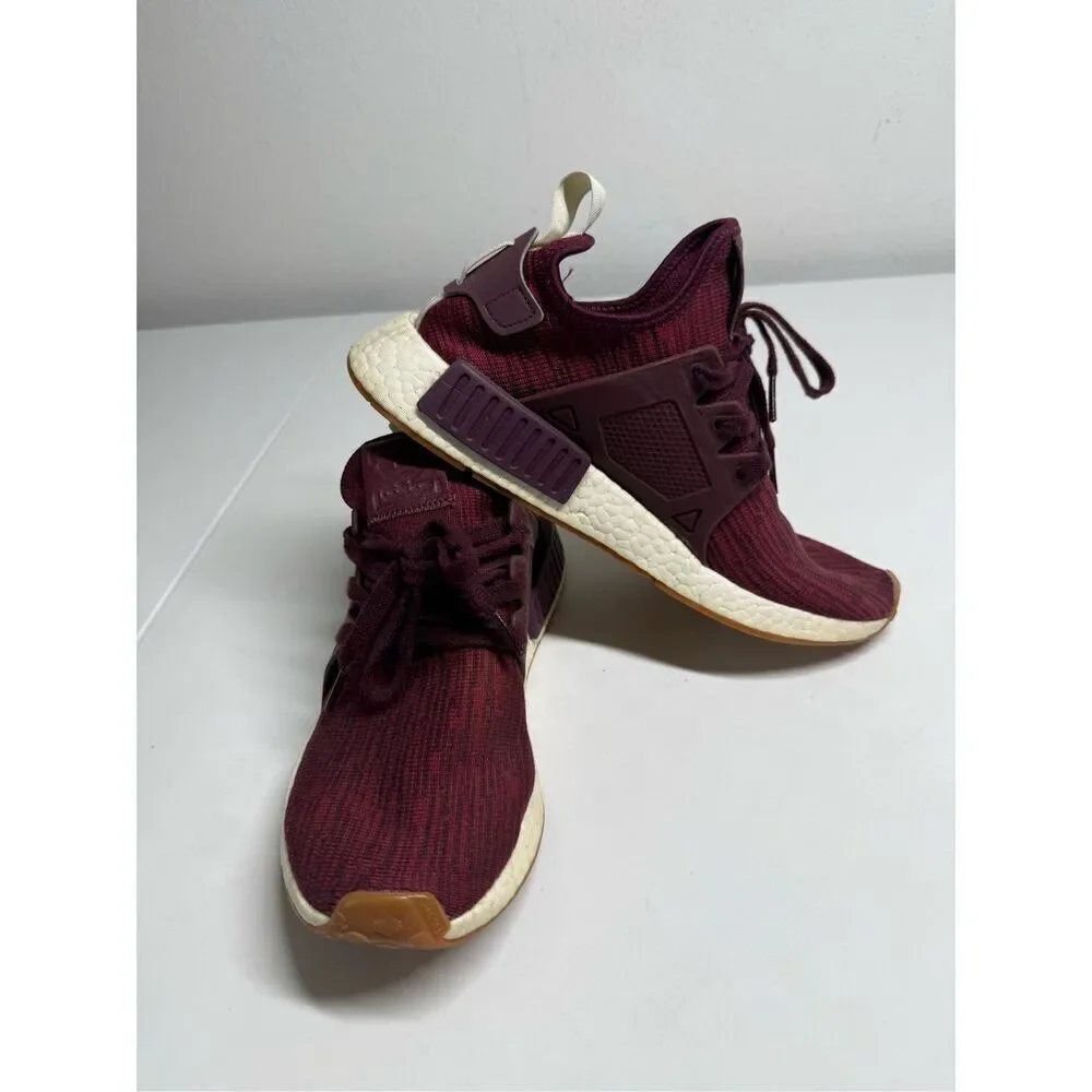 Adidas Men's 9 / Women’s 10,5 Sneakers Maroon Red Boost NMD R1 BB2368